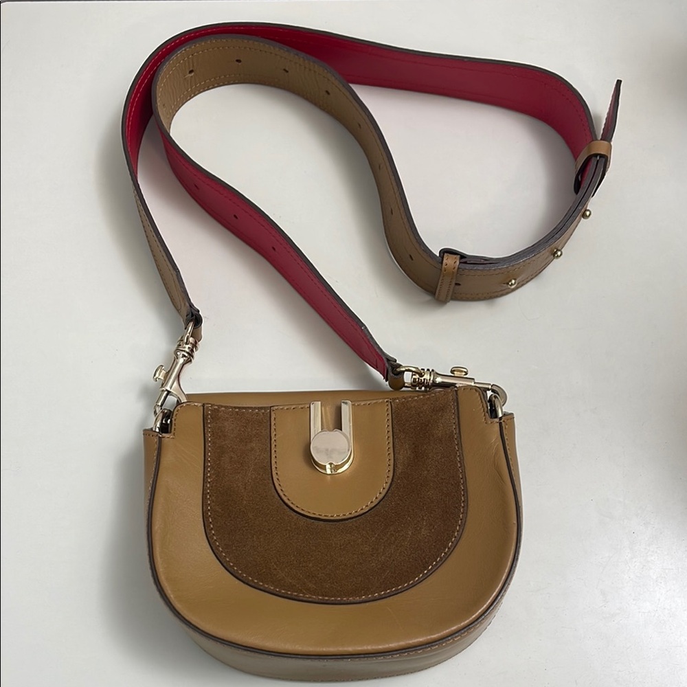 Massimo Dutti Elegant Tan and Brown Women's Bag